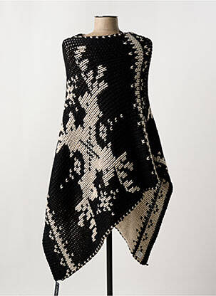 Poncho col bateau noir CERF femme