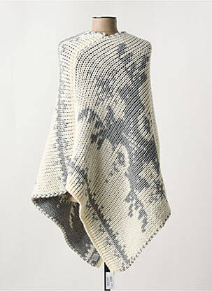 Poncho col bateau beige CERF femme