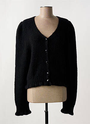 Gilet manches longues resserrée sur le bas noir LA PETITE FRANCAISE femme