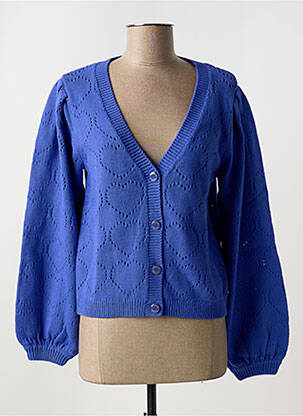 Gilet manches longues stretch bleu FABIENNE CHAPOT femme
