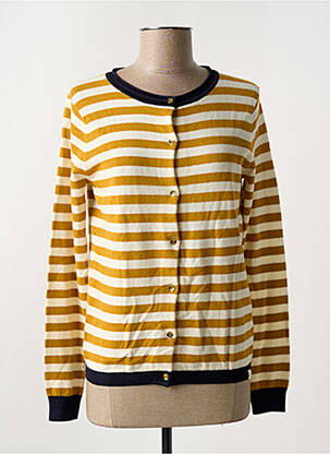 Gilet manches longues col rond jaune SCOTCH & SODA femme