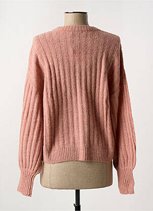Gilet manches longues col rond rose MSCH COPENHAGEN femme
