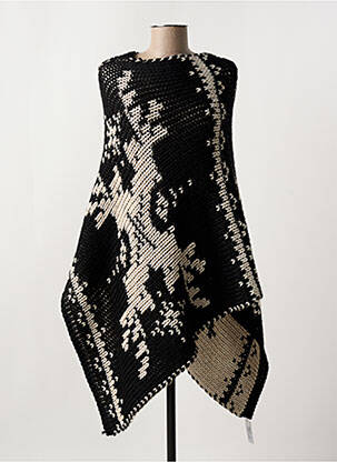 Poncho noir CERF pour femme