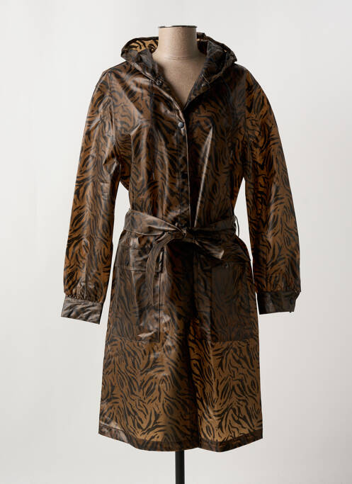 Imperméable manches longues a capuche marron CREAM femme