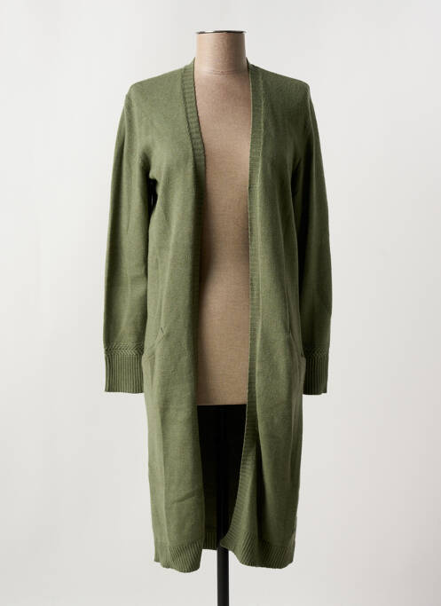 Gilet manches longues stretch vert CREAM femme