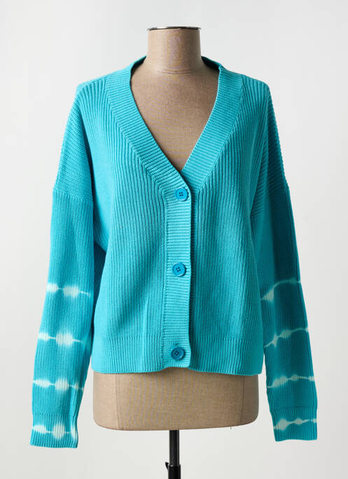 Gilet manches longues bleu FIVE pour femme