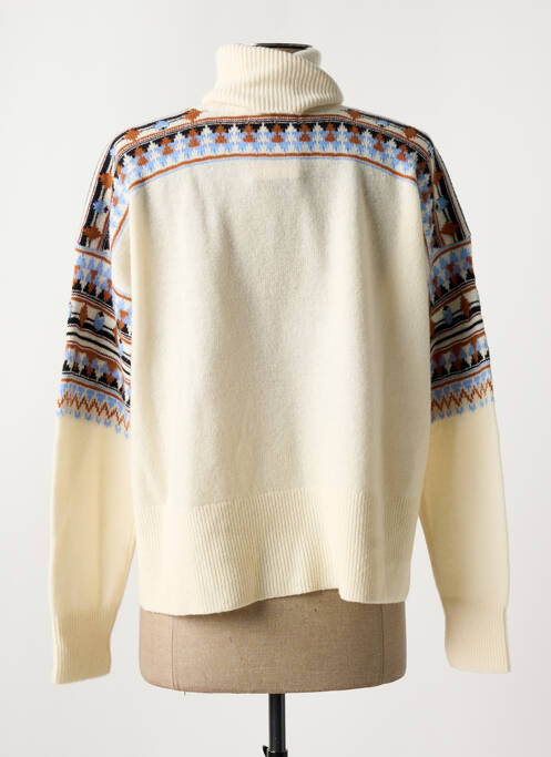 Pull col roulé beige SCOTCH & SODA pour femme