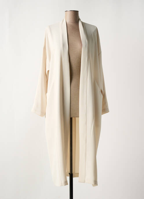 Manteau long beige TOUPY pour femme