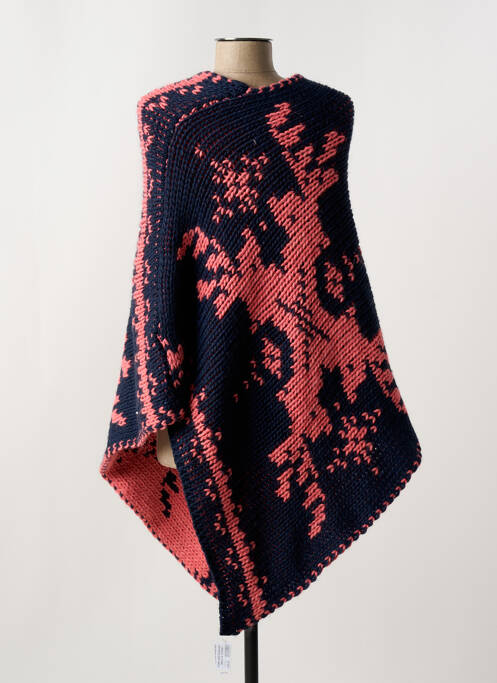 Poncho bleu CERF femme