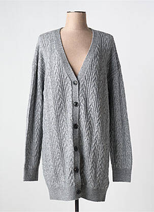 Gilet manches longues fermeture boutonnée sur le devant gris SCOTCH & SODA femme
