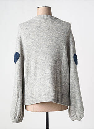 Gilet manches longues fermeture boutonnée sur le devant gris FABIENNE CHAPOT femme