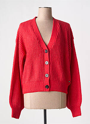 Gilet manches longues resserrée sur le bas rouge SCOTCH & SODA femme