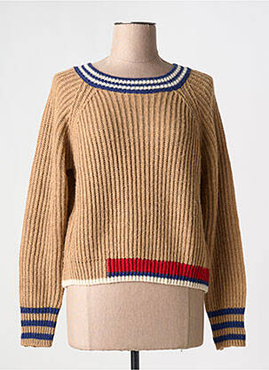 Pull col rond manches longues beige KOCCA femme