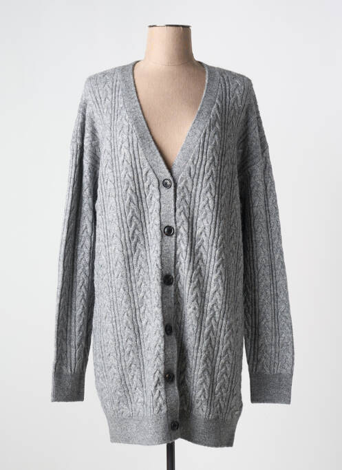 Gilet manches longues fermeture boutonnée sur le devant gris SCOTCH & SODA femme