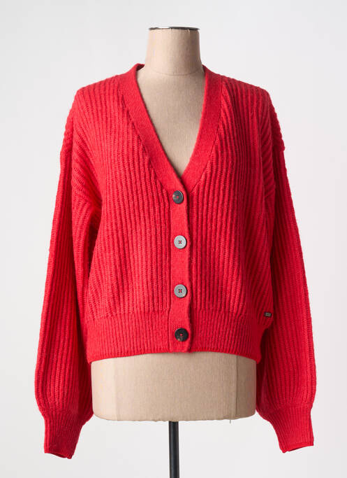Gilet manches longues resserrée sur le bas rouge SCOTCH & SODA femme