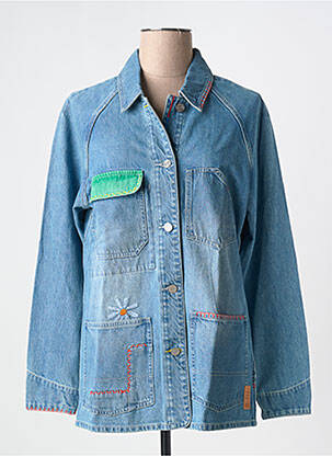 Veste casual coupe droite bleu SCOTCH & SODA femme