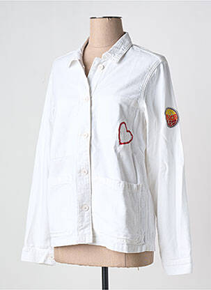 Veste casual coupe droite blanc FIVE femme