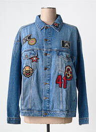 Veste casual coupe droite bleu FIVE femme
