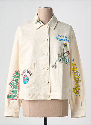 Veste casual coupe droite beige SCOTCH & SODA femme