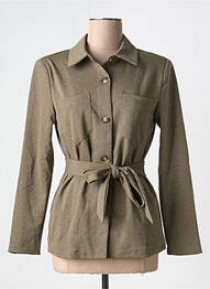 Veste casual col chemisier vert CREAM femme