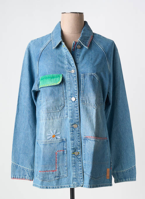 Veste casual coupe droite bleu SCOTCH & SODA femme
