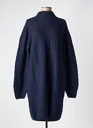 Robe pull coupe droite manches longues bleu SCOTCH & SODA femme
