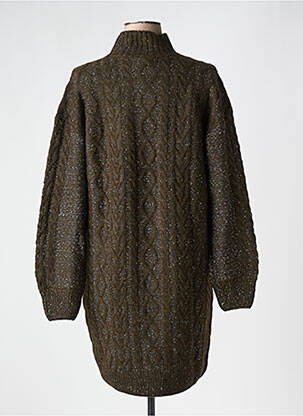 Robe pull coupe droite manches longues vert SCOTCH & SODA femme