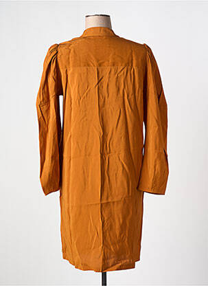 Robe mi-longue manches longues manches longues jaune SCOTCH & SODA femme