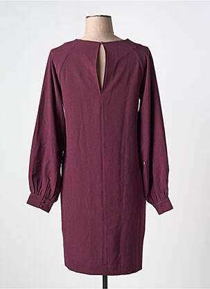 Robe mi-longue manches longues manches longues violet ICHI femme