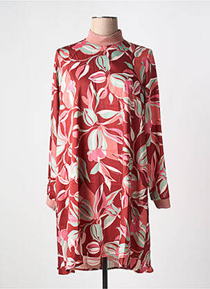 Robe courte coupe fluide manches longues marron KOCCA femme