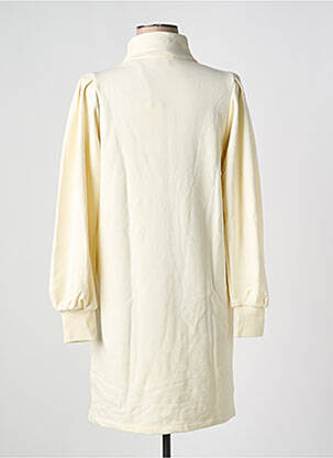 Robe mi-longue manches longues manches longues beige SCOTCH & SODA femme