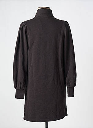 Robe mi-longue manches longues manches longues noir SCOTCH & SODA femme