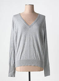 Pull col v manches longues gris SCOTCH & SODA femme