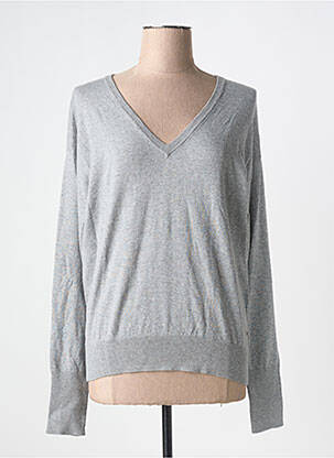 Pull col v manches longues gris SCOTCH & SODA femme