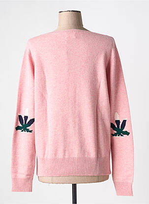 Pull coupe droite manches longues rose FIVE femme