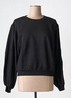 Sweat-shirt manches longues manches longues noir IDANO femme