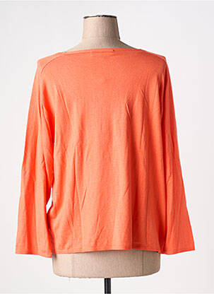 Pull coupe droite manches longues orange JARDIN PRIVÉ femme