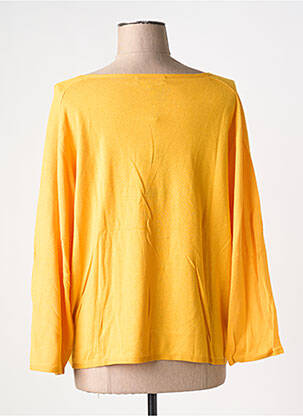 Pull coupe droite manches longues jaune JARDIN PRIVÉ femme