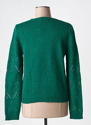 Pull coupe cintrée manches longues vert INDI & COLD femme