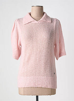 Pull resserrée sur le bas manches courtes rose CREAM femme