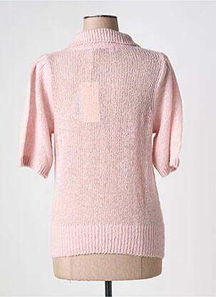 Pull resserrée sur le bas manches courtes rose CREAM femme