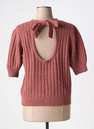 Pull resserrée sur le bas manches courtes rose ANGE femme