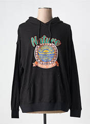 Sweat-shirt à capuche noir ME369 pour femme seconde vue