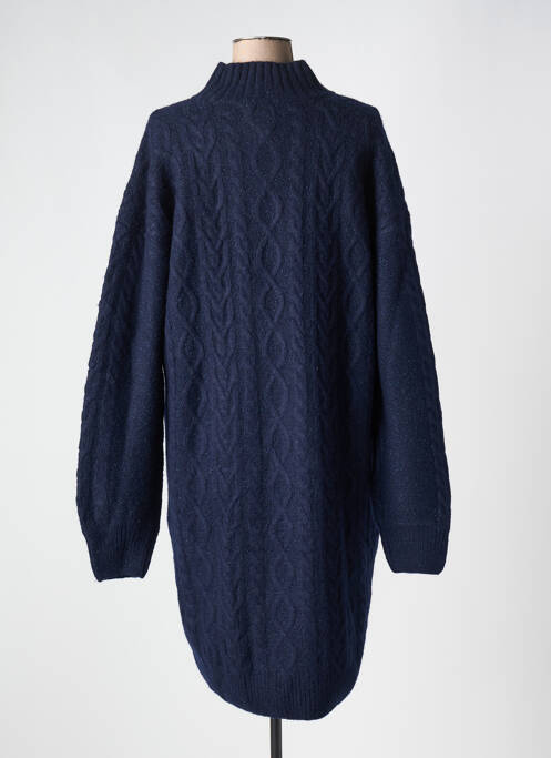 Robe pull coupe droite manches longues bleu SCOTCH & SODA femme