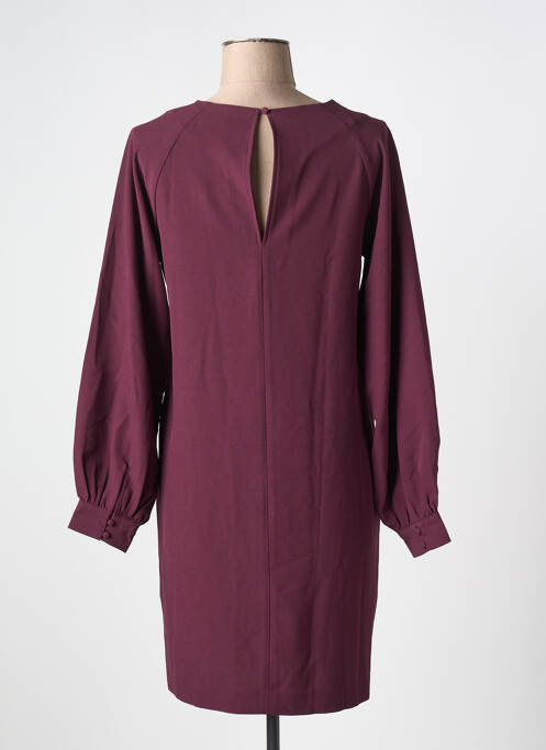Robe mi-longue manches longues manches longues violet ICHI femme