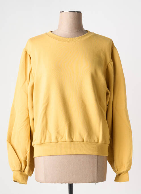Sweat-shirt manches longues manches longues jaune IDANO femme