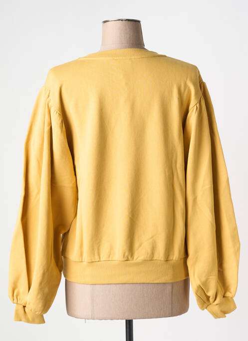 Sweat-shirt manches longues manches longues jaune IDANO femme