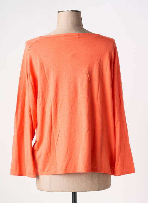 Pull col rond manches longues orange JARDIN PRIVÉ femme