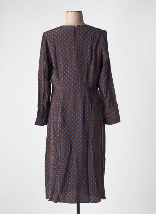 Robe mi-longue marron TOUPY pour femme