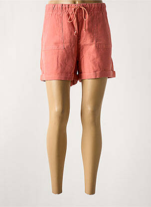 Short coupe droite orange FIVE femme